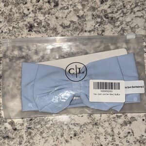 Caden Lane Sky Blue Swim Bow Headband- NEW